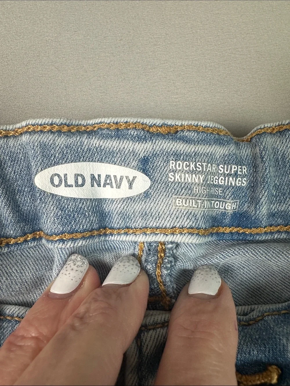 Old Navy Distressed High Rise Rockstar Skinny Jeans Girls Button Fly Size 10